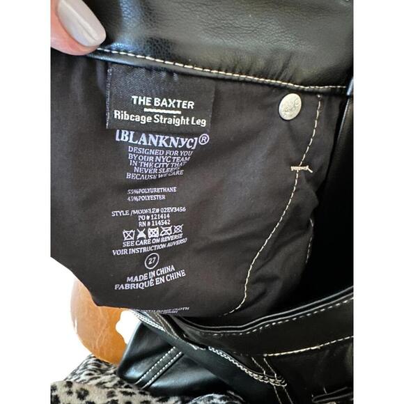 Blank NYC NWT Baxter In City Bound Carpenter Pant Sz 27 Black Grunge Streetwear - Picture 5 of 5